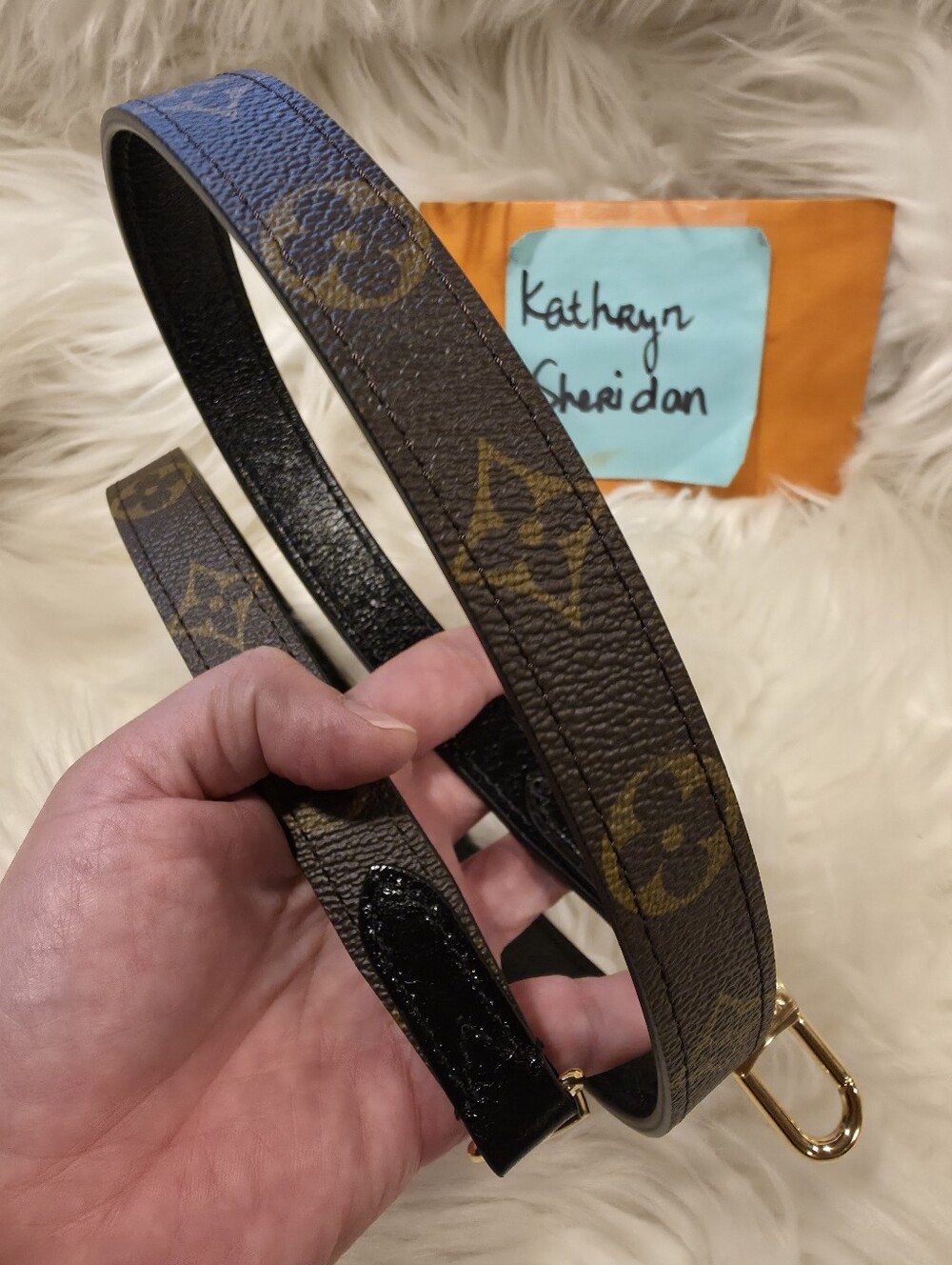 BNEW UNUSED Louis Vuitton REVERSIBLE Monogram Noir Crossbody Shoulder Strap